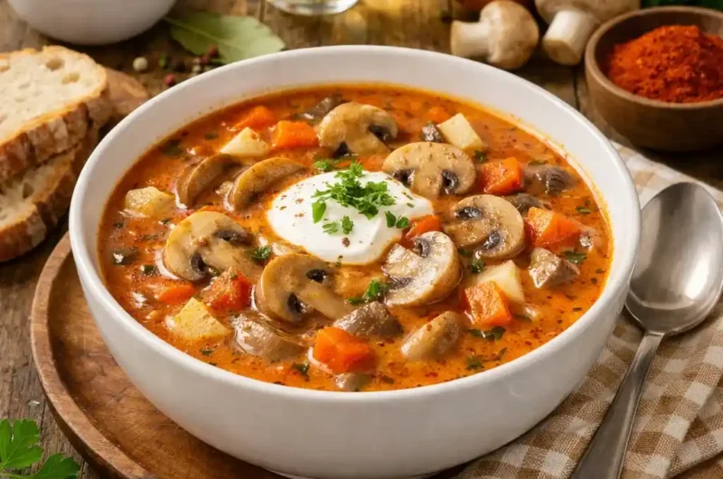 Egyszerű gombaleves