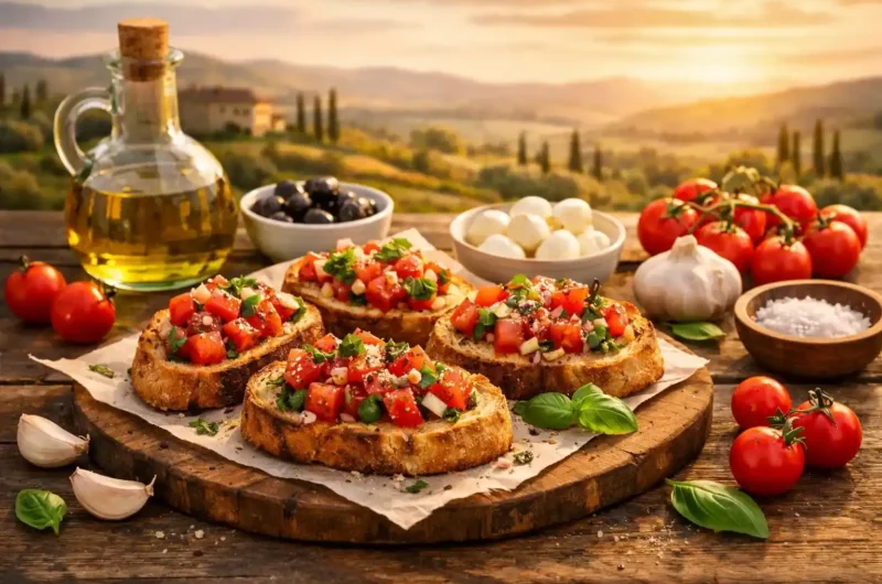 Klasszikus Paradicsomos Bruschetta